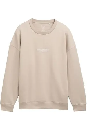 TOM TAILOR Herren Relaxed Sweatshirt mit Logo-Print