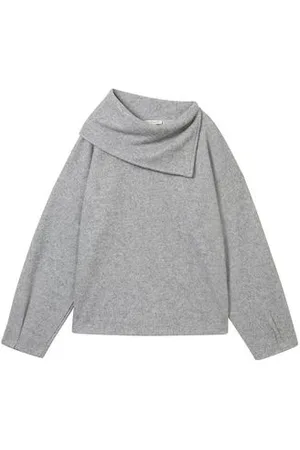 TOM TAILOR Damen Sweatshirt mit asymmetrischem Kragen