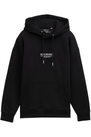TOM TAILOR Herren Relaxed Hoodie mit Logo-Print