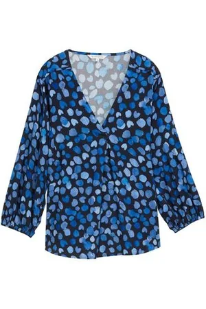 TOM TAILOR Damen Bluse mit V-Ausschnitt
