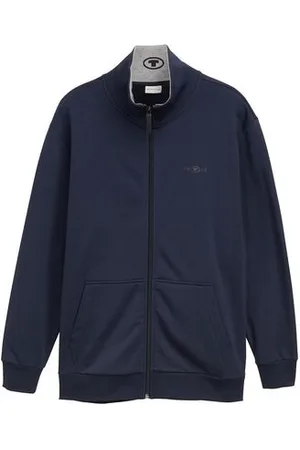 TOM TAILOR Herren Plus Size - Sweatjacke mit Stehkragen