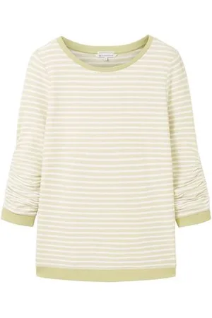 TOM TAILOR Damen Sweatshirt mit Streifenmuster