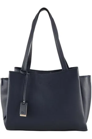 TOM TAILOR Damen TTMAREILE M Shopper mit Doppelriemen und Logo-Anhänger