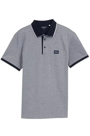 TOM TAILOR Herren Piqué Poloshirt mit Logo-Label