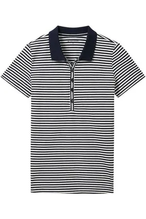TOM TAILOR Damen Gestreiftes Poloshirt
