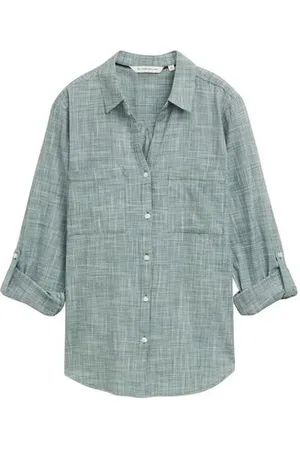 TOM TAILOR Damen Bluse mit Brusttaschen