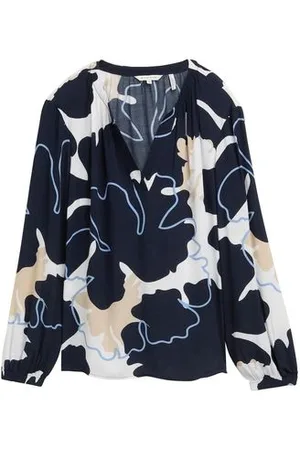 TOM TAILOR Damen Bluse aus Viskose mit Muster