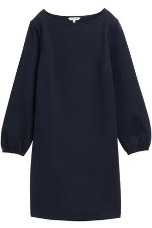 TOM TAILOR Damen Knielanges Kleid mit Struktur