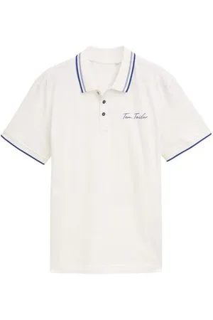 TOM TAILOR Herren Poloshirt mit Logo-Print aus Baumwolle