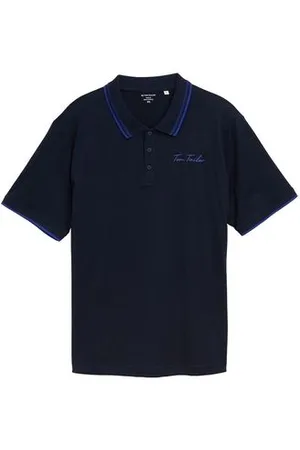 TOM TAILOR Herren Plus Size - Poloshirt mit Logo-Print aus Baumwolle