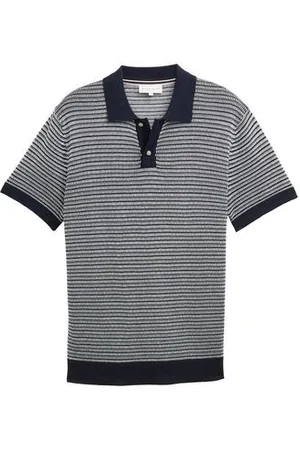 TOM TAILOR Herren Strick-Poloshirt aus Baumwolle