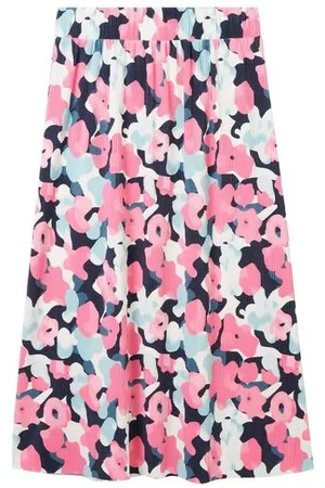 TOM TAILOR Damen Plissee-Midirock mit Blumenmuster