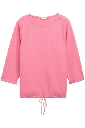 TOM TAILOR Damen Plus Size - Langarmshirt mit Knopf-Details
