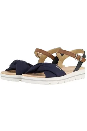 TOM TAILOR Damen Flache Sandalen mit Verschluss-Schnallen