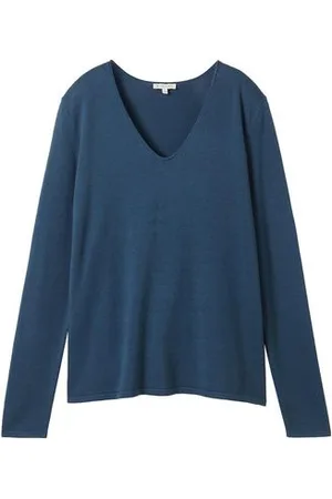 TOM TAILOR Damen Pullover mit V-Ausschnitt
