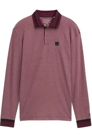 TOM TAILOR Herren Langarm Poloshirt mit Logo Badge
