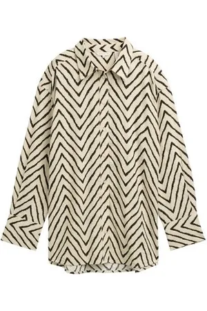 TOM TAILOR Damen Oversize Bluse mit Leinenanteil