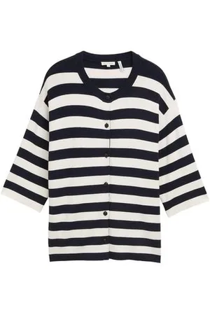 TOM TAILOR Damen Plus Size - Cardigan mit Streifenmuster