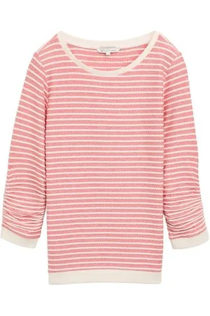 TOM TAILOR Damen Sweatshirt mit Streifenmuster