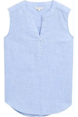 TOM TAILOR Damen Blusentop aus Baumwolle