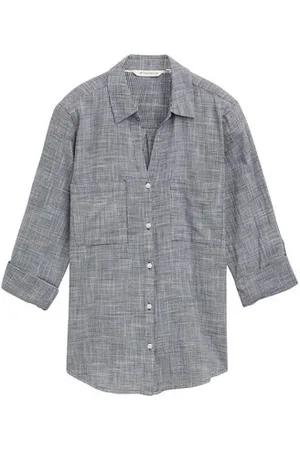TOM TAILOR Damen Bluse mit Brusttaschen