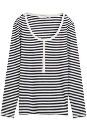 TOM TAILOR Damen Henley Langarmshirt