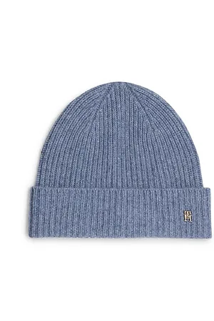 Tommy Hilfiger Rippstrick-Beanie aus reinem Kaschmir