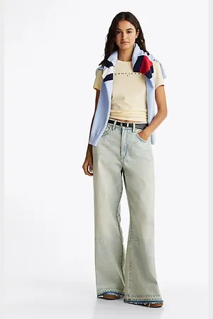 Tommy Hilfiger Jeans mit Fransensaum und weitem Bein