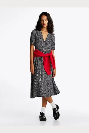 Tommy Hilfiger Midikleid mit Blümchen-Print
