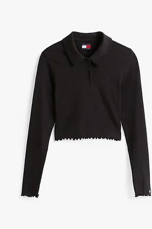 Tommy Hilfiger Slim Cropped Fit Langarm-Poloshirt