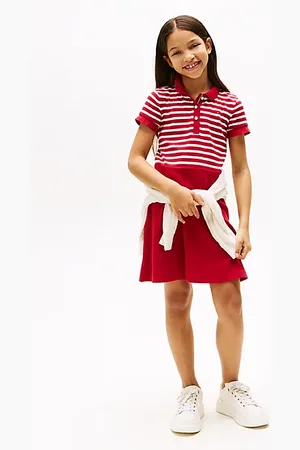 Tommy Hilfiger Gestreiftes Polokleid im Skater-Stil