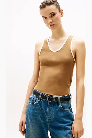 Tommy Hilfiger Slim Fit Tanktop mit Kontrast-Details