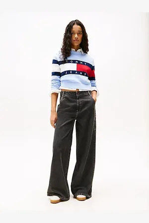 Tommy Hilfiger Schwarze Carpenter-Jeans mit weitem Bein
