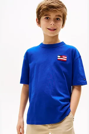 Tommy Hilfiger T-Shirt aus Baumwoll-Terry mit Rückenlogo
