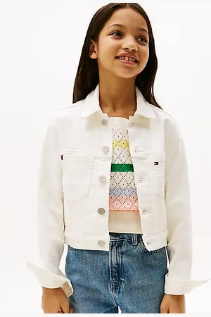 Tommy Hilfiger Weiße Truckerjacke aus Denim