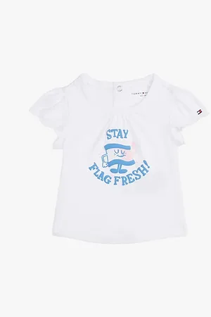 Tommy Hilfiger T-Shirt mit Grafik und Rüschen an den Ärmeln