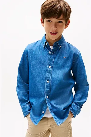 Tommy Hilfiger Chambray-Hemd in Denim-Optik