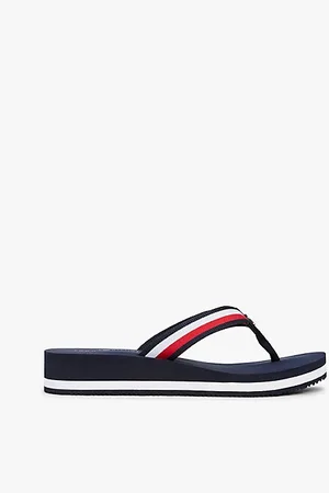 Tommy Hilfiger Zehentrenner mit Keilabsatz und Tommy-Tape