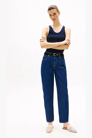 Tommy Hilfiger Knöchellange Jeans mit mittelhohem Bund und Tapered Leg