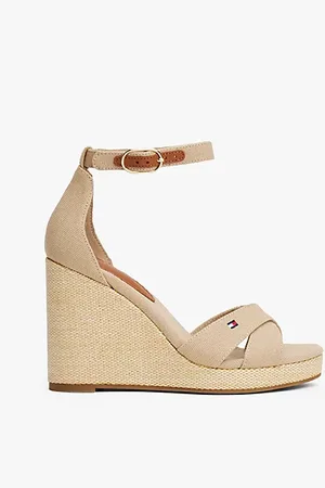 Tommy Hilfiger Espadrilles-Sandale mit hohem Keilabsatz