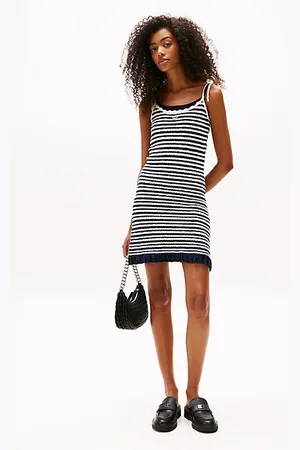Tommy Hilfiger Slim Fit Mini-Strickkleid mit Breton-Streifen