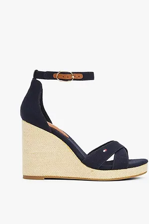 Tommy Hilfiger Espadrilles-Sandale mit hohem Keilabsatz