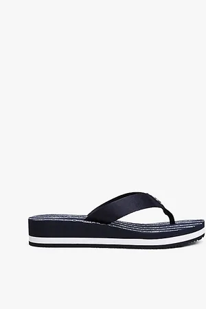 Tommy Hilfiger Zehentrenner mit TH-Monogramm und Keilabsatz