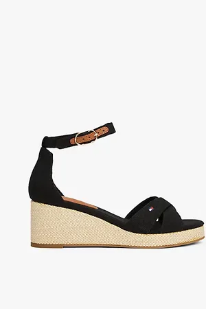 Tommy Hilfiger Keilabsatz-Espadrille mit überkreuzten Riemen