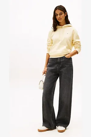 Tommy Hilfiger Claire Jeans in Schwarz mit weitem Bein