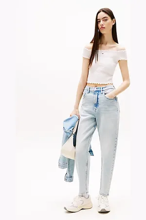 Tommy Hilfiger Mom Tapered Leg Jeans mit ultrahohem Bund