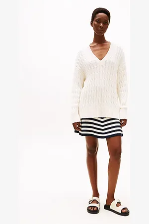 Tommy Hilfiger Ausgestellter Minirock mit Seide