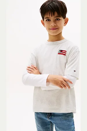 Tommy Hilfiger T-Shirt aus Baumwoll-Terry mit Rückenlogo