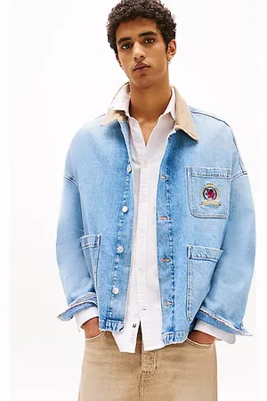 Tommy Hilfiger Crest Denim-Utility-Jacke mit Stickerei