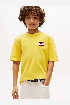 Tommy Hilfiger T-Shirt aus Baumwoll-Terry mit Rückenlogo